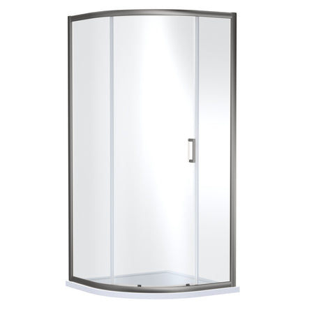 Nuie Rene 900mm Quadrant Shower Enclosure – Chrome or Brushed Pewter, photo 3