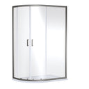 Nuie Rene 1000mm Framed Offset Shower Enclosure – Brushed Pewter, photo 2