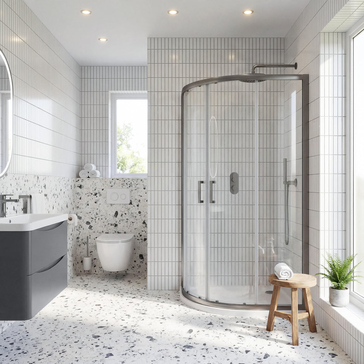 Nuie Rene Framed Shower Enclosure – 800mm & 900mm