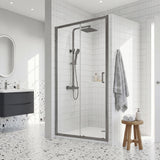 Nuie Rene Framed Sliding Shower Door – 1100mm, 1500mm, 1600mm & 1700mm