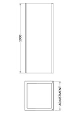 Nuie Rene Side Panel – 700mm, 760mm, 800mm, 900mm & 1000mm, photo 8