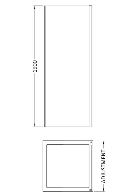 Nuie Rene Semi-Frameless Side Panel – 700mm, 760mm, 800mm, 900mm & 1000mm, photo 7