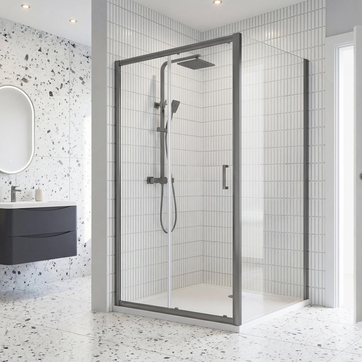 Nuie Rene Semi-Frameless Side Panel – 700mm, 760mm, 800mm, 900mm & 1000mm
