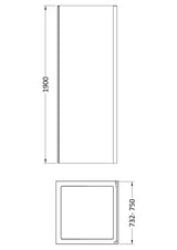 Nuie Rene Side Panel – 700mm, 760mm, 800mm, 900mm & 1000mm, photo 5