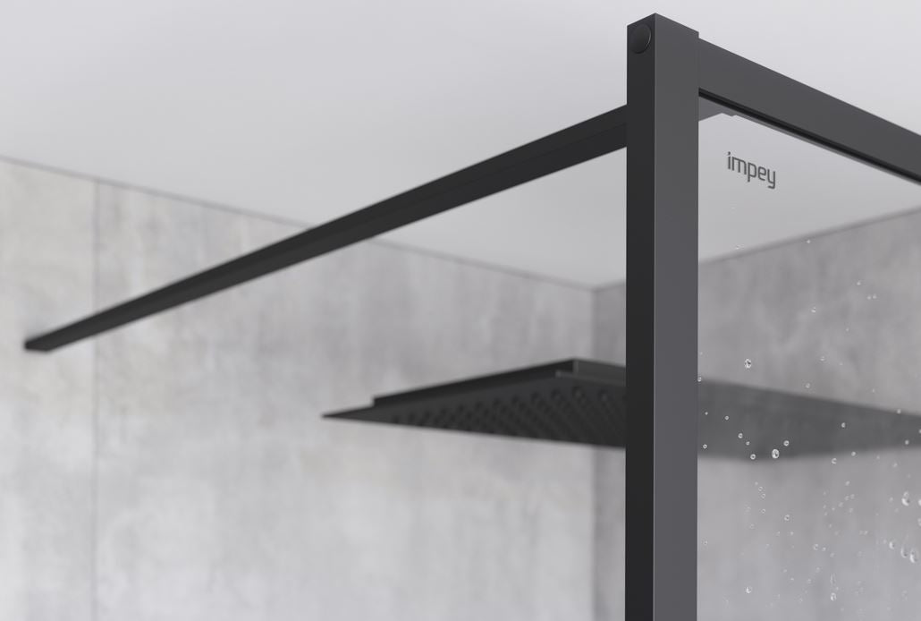 Impey Soho 900mm Wet Room Glass Shower Screen Single Panel (AW24SC01-N1-90)