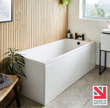 Kartell K-VIT Spirit Single Ended 1500x700 Bath With Legs- White Gloss (SPI1570SE)