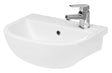 Nuie 400mm Oculus 1 Tap Hole Ceramic Semi-Recessed Basin – White