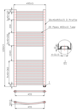 Kartell K-VIT K-Rail 22mm Straight Heated Towel Rail White