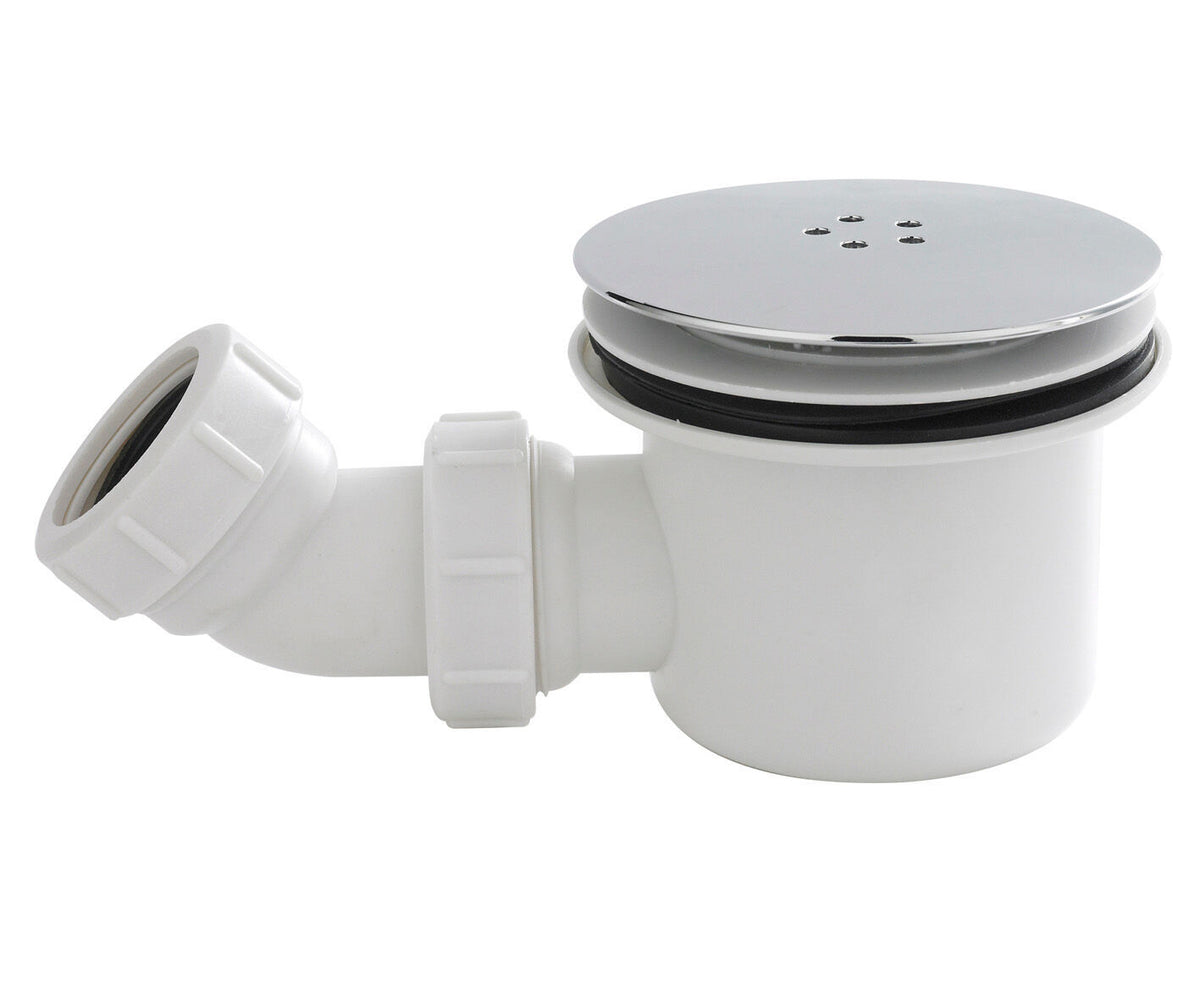 Nuie 90mm Round Fast Flow Shower Waste – Chrome or Matt White, photo 2
