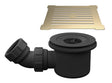 Nuie 90mm Fast Flow Shower Waste With Grid – Brushed Brass