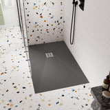 Nuie 90mm Square Grid Shower Tray Waste – Black Chrome