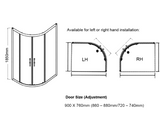 Kartell K-VIT Koncept Offset Quadrant Shower Screens (All Sizes)
