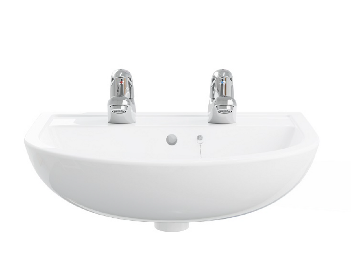 AKW Navlin 450mm 2 Tap Hole Wash Basin (23577)