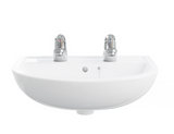 AKW Navlin 450mm 2 Tap Hole Wash Basin (23577)