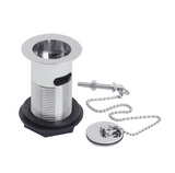 Kartell K-VIT Basin Waste With Brass Plug & Ball Chain Chrome (WAS001)