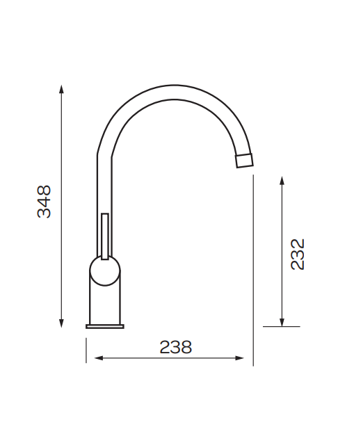 Kartell K-VIT Plan Kitchen Sink Mixer – Chrome (KST005)