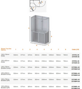 AKW Option E Standalone Shower Cubicle (All Sizes)