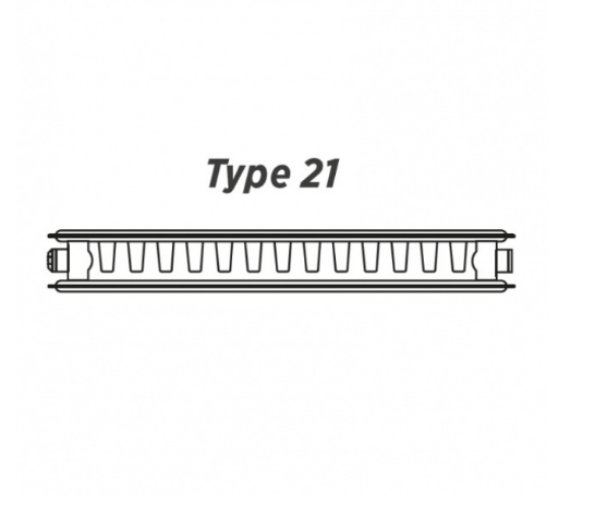 Kartell K-RAD Kompact Type 21 Double Panel/Single Convector Radiator 500x600mm (P506K)