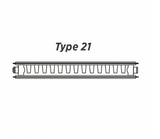 Kartell K-RAD Kompact Type 21 Double Panel/Single Convector Radiator 500x600mm (P506K)