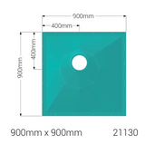 AKW Tuff Form8 Wet Room Floor Former – Choice of Size & Waste