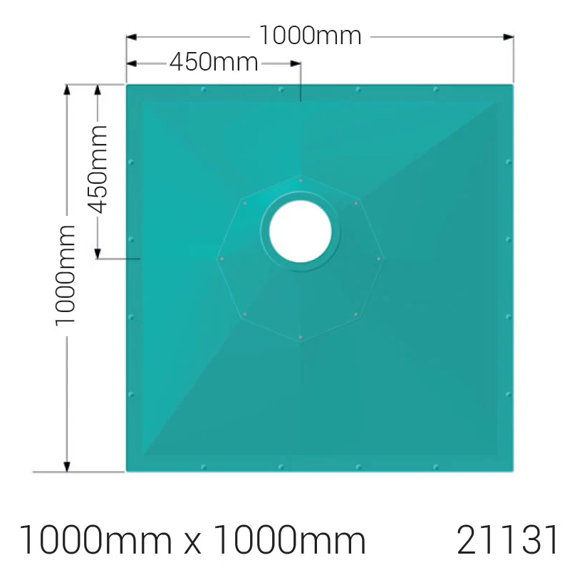 AKW Tuff Form8 Wet Room Floor Former – Choice of Size & Waste