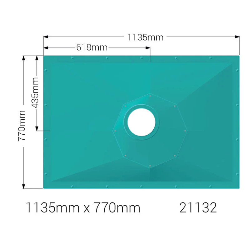 AKW Tuff Form8 Wet Room Floor Former – Choice of Size & Waste