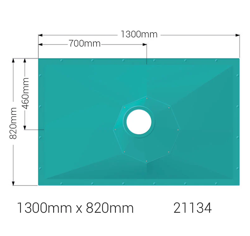 AKW Tuff Form8 Wet Room Floor Former – Choice of Size & Waste