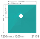 AKW Tuff Form8 Wet Room Floor Former – Choice of Size & Waste