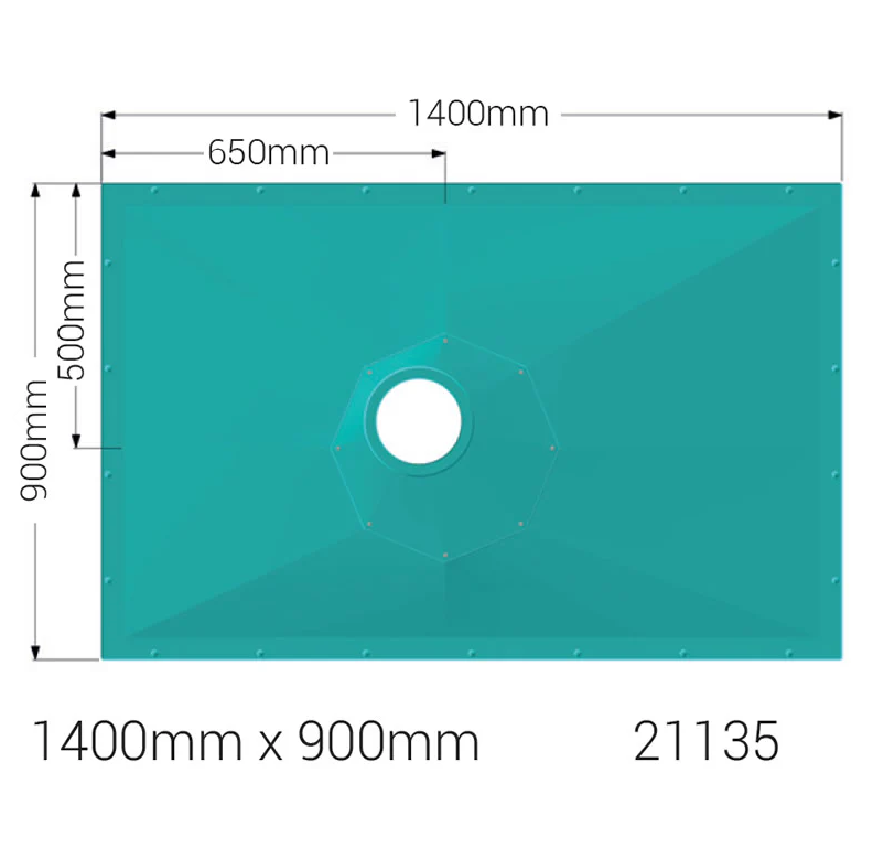 AKW Tuff Form8 Wet Room Floor Former – Choice of Size & Waste