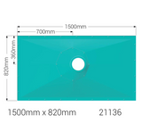 AKW Tuff Form8 Wet Room Floor Former – Choice of Size & Waste