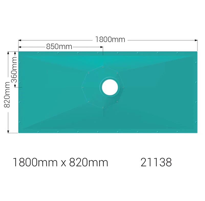 AKW Tuff Form8 Wet Room Floor Former – Choice of Size & Waste