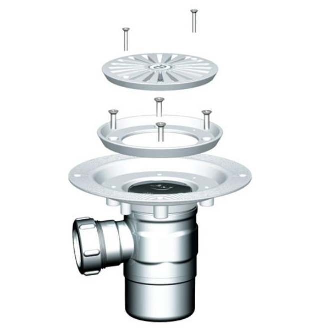 AKW Tuff Form 2 Part Gravity Waste Adaptor with GW19 Waste - Vinyl Floors (25129)