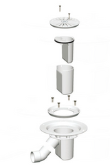 AKW Tuff Form 1 Part Gravity Waste Adaptor TF75 - Vinyl Floors (25106)