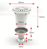 AKW TF75 Tuff Form Gravity Waste for Vinyl Floors – Bottom Outlet or Grey Horizontal Outlet, photo 2