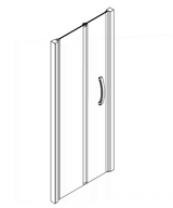 AKW Larenco Alcove Full Height Bi Fold 1000mm (26804)