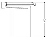 AKW Onyx Fold Up Shower Seat - White (02801WH-LS)