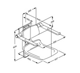 Pressalit PLUS Shower Seat 450, Manually Height and Manually Sideways Adjustable With Back & Arms White (R7464000)