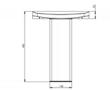 AKW Onyx Compact Fold-Up Shower Seat With Leg - White (02802WH-LS)
