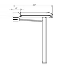 AKW Onyx Compact Fold-Up Shower Seat With Leg - Black (02802BK-LS)