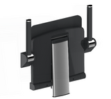 AKW Onyx Compact Shower Seat With Back, Arms & Leg - Black (02804BK-LS)