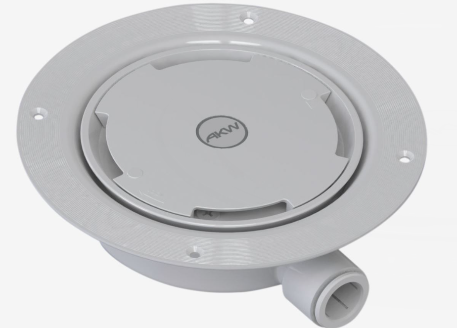 AKW Tuff Form 1 Part Pumped Waste Adaptor with 22mm Outlet - Vinyl Floors (25414)