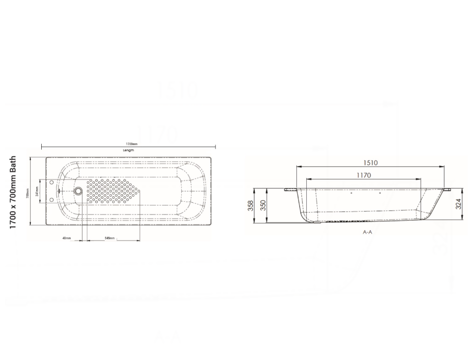 AKW Steel Single Ended Bath, photo 8