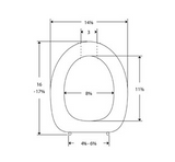 Pressalit Toilet Seat Dania Without Cover White (R27000-B83999)