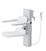 Pressalit PLUS Shower Seats 450, Incl. Back And Armrests, 500 mm Electrically Height Adjustable With Wired Hand Control (R7664000)