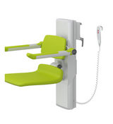 Pressalit PLUS Shower Seat 450, Electrically Height Adjustable And Manually Sideways Adjustable Lime Green (R7664277)
