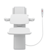 Pressalit PLUS Shower Seat 450 With Aperture, Electrically Height Adjustable And Manually Sideways Adjustable White (R7665000)