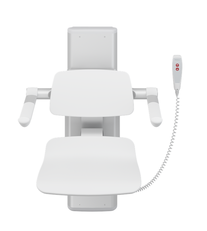 Pressalit PLUS Shower Seat 450, Electrically Height Adjustable White (R7634000)