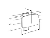 Pressalit PLUS Backrest, Vertical And Horizontal Adjustable, Grey (R6444112)