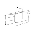 Pressalit PLUS Backrest, Adjustable Horizontally Grey (R6414110)