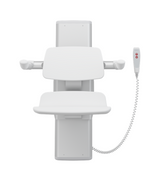 Pressalit PLUS Shower Seat 450 With Aperture, Electrically Height Adjustable White (R7635000)